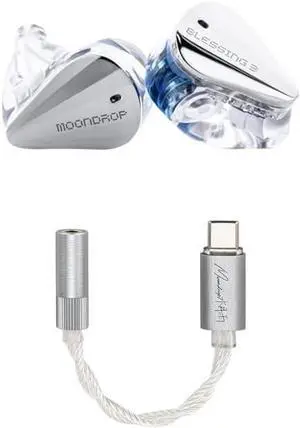 Moondrop Blessing 3+Echo-A in-Ear Earphones 2DD+4BA Hybrid 32Bit/384kHz Portable USB Type-C to Headphone