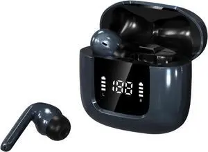 MIRO T1 AI TWS Wireless Earbuds Bluetooth 10mm Speaker Drivers IPX4 Water Resistance 4 Hours Playtime USB Type-C Charging (Gray)