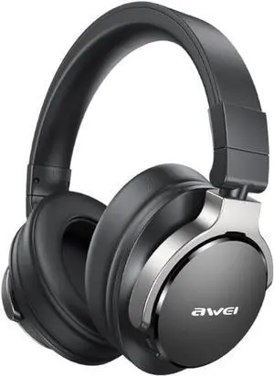 AWEI A710 Wired & Bluetooth 5.3 Headset - Over-Ear Head-Mounted, 40mm Drivers, 300mAh Battery, 20H Playtime (ANC Off), 10H (ANC On), ATS3015 Chip, 32 Impedance, with USB/AUX Cable