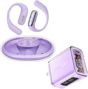 ACEFAST Lavender Purple Set- Acefit Pro and a 65W GaN Fast Charger with 3 Ports