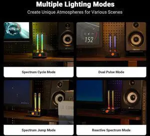 Fosi Audio Music Visualizer, Sound Pickup Spectrum Analyzer, Vintage Tube RGB Ambient Light and GR40 Tube Preamplifier with DAC, Stereo Headphone Amplifier 3.5mm Home Audio for Active Speakers/Headpho