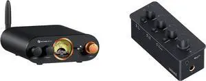 Fosi Audio SK01 Headphone Amplifier Equalizer Preamp and MC101 Bluetooth Stereo Amplifier Home Audio Component