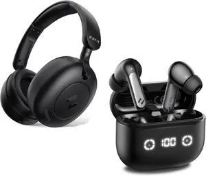 havit Hybrid Active Noise Cancelling Headphones Wireless Over Ear Bluetooth Headphones Wireless Earbuds Noise Cancelling, Bluetooth 5.4 Headphones