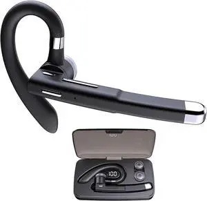 Wireless Earphone Ear-Hook Headphone Boom Mic Compatible with Sonim XP3plus 5G (Flip), Handsfree Single Headset Over The Ear Earbud