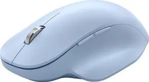 Microsoft Bluetooth Ergonomic Mouse - Pastel Blue - with thumb rest, precise tracking, and customizable buttons