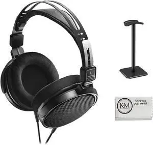Audio-Technica ATH-R30x Open-Back Reference Headphones with Headphones Stand & Cloth (3 Items)