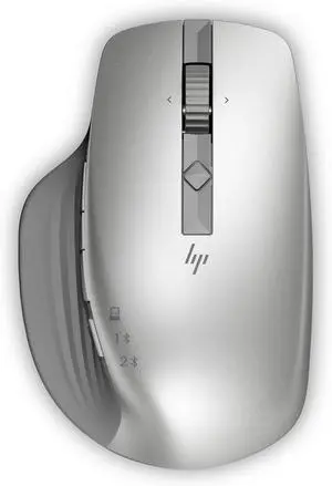 HP 930 Creator Wireless Mouse - Bluetooth/Wired Compatible with USB-A Dongle - 7 Programmable Buttons - Ergonomic Grip -Silent Click & Scroll-Up to 12 Week Battery Life - Track-on-Glass Sensor, Silver