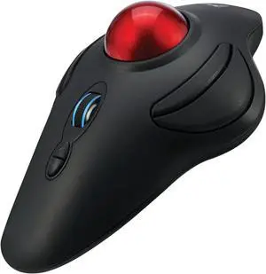 Adesso iMouse T40 Wireless Ergonomic Finger Trackball Mouse with Nano USB Receiver, Programmable 7 Button Design, and 5 Level DPI Switch, for Left and Right Hand