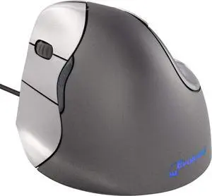 Evoluent  The Original Vertical Mouse  VM4L Ergonomic Vertical Mouse Left Hand Wired USB, Sculpted for Comfort, Reduces Wrist Strain, Adjustable Speed, Customizable Buttons in Windows