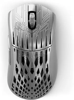 PWNAGE Stormbreaker Max CF Carbon Fiber Wireless Gaming Mouse 8kHz - 45grams Ultralight Esports Pro Gamer Flawless Xero Custom PAW3950 Optical Sensor 36,000 DPI - 8000Hz - Large Ergo -Platinum