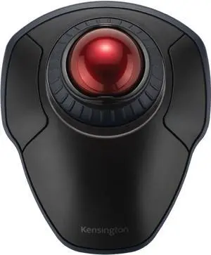 Kensington Orbit Wireless Trackball with Scroll Ring, Professional Computer Mouse with Bluetooth, (2.4GHz Wireless), Optical Tracking & AES Encryption Security, Left or Right Handed - Black (K70992WW)