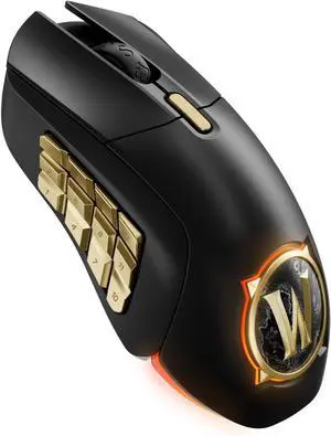 SteelSeries Aerox 9 Wireless: World of Warcraft Edition  Free in-Game Item  MMO Gaming Mouse  18 Programmable Buttons  Lightweight  Bluetooth/2.4GHz  18K DPI TrueMove Air Sensor