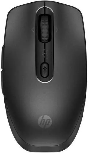 HP 690 Rechargeable Wireless Mouse-Fast Wireless Qi-Charging or USB-C Charging, Multi-Devices-3 Bluetooth connectivities, Microsoft Swift Pair, 4K dpi, 4D tilt Wheel, Metallic, 6 programmable Buttons