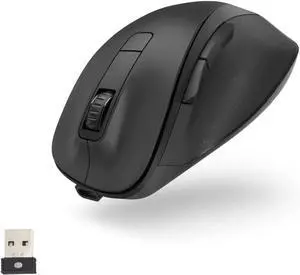 Hama Ergonomic Mouse (Wireless Mouse, 6 Buttons, 2.4GHz, BlueWave, 800/1200/1600 dpi, Optical Mouse Wireless, Wireless Mouse, Ergonomic Computer Mouse, for Laptop/PC, Battery, Right-Hander) Black Hama Ergonomic Mouse (Wireless Mouse, 6 Buttons, 2.4GHz, BlueWave, 800/1200/1600 dpi, Optical Mouse Wireless, Wireless Mouse, Ergonomic Computer Mouse, for Laptop/PC, Battery, Right-Hander) Black