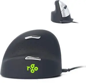 R-Go HE Vertical Ergonomic Mouse, for Left Handed, with Break Software, USB-C/A Wired, Prevents Tennis Elbow/Mouse Arm RSI, Silent Click, 5 Buttons - Compatible Windows/Mac OS, Black/Silver R-Go HE Vertical Ergonomic Mouse, for Left Handed, with Break Software, USB-C/A Wired, Prevents Tennis Elbow/Mouse Arm RSI, Silent Click, 5 Buttons - Compatible Windows/Mac OS, Black/Silver