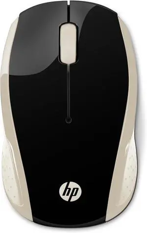 HP 200 Silk Gold 2.4 GHz USB Wireless Mouse with Red LED 1000 DPI Optical Sensor, Up to 12 Months Battery Life