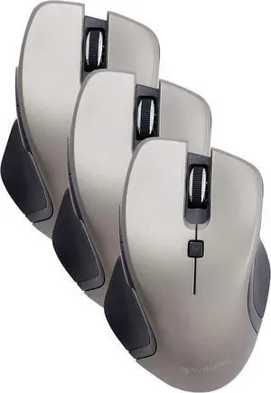 Verbatim USB-C Wireless Blue LED Mouse - Graphite (Pack of 3)