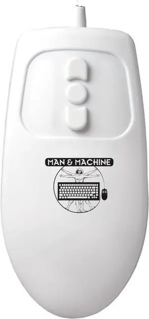 Man & Machine Mighty Mouse, Sealed Waterproof - White