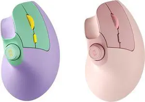 seenda Ergonomic Mouse Rechargeable, USB+Dual Bluetooth, MOU-302 Vertical Wireless Mouse with Volume Knob, Quiet Clicks, Multi-Device Cordless Mice Compatible for Windows, PC, Laptop, Mac OS