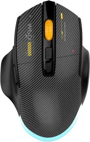 Wireless Mouse, 2.4G Ergonomic Optical Rechargeable Mouse, 7 Buttons, 12800 DPI, Computer Mouse for Laptop, PC, Computer