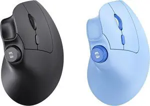 seenda Ergonomic Mouse Rechargeable, USB+Dual Bluetooth, MOU-302 Vertical Wireless Mouse with Volume Knob, Quiet Clicks, Multi-Device Cordless Mice Compatible for Windows, PC, Laptop, Mac OS