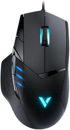 Rapoo VPRO VT300 Wired Gaming Mouse Programmable Buttons 6200 DPI Sensor LED Multi-Colour Lighting System Ergonomic for Right-Handed PC & Mac - Black