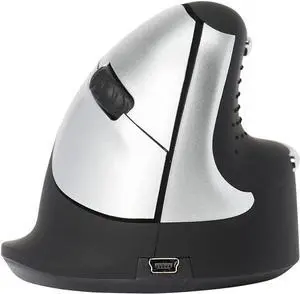 R-Go Tools Wireless Vertical Ergonomic Mouse, Medium, Right Hand, Black