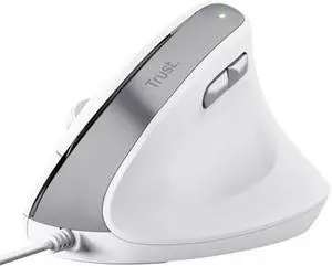 Trust Bayo II Ergonomic mouse Wired Optical White 6 buttons 2400 DPI Built-in scroll wheel