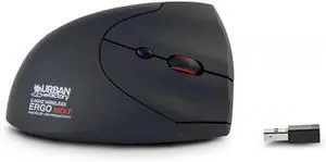 Ergonomic Wireless Laser Mouse 4 Buttons 2.4 GHz, Black/Gray (EMR20UF)