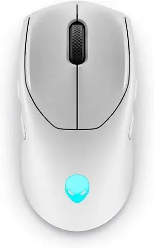 Alienware Tri-Mode AW720M Wireless Gaming Mouse, Optical Sensor, 8 Configurable Buttons, Fast Charging, White