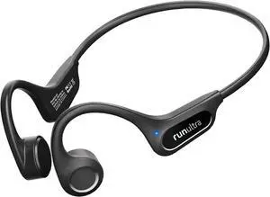 Bone Conduction Headphones, Bluetooth 6.0 Open Ear Headphones with Mic, 10H Playtimes Wireless Sport Earphones for Running, Cycling, Outdoor Sports, IPX6 Waterproof (Black)