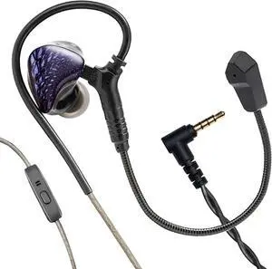 QOA Celest WyvernBlack Pro Gaming Earbuds Wired in-Ear Earphones with Mic IEM HiFi in Ear Monitor Bass with 10mm LCP Driver, Detachable Cable for Smartphones/PC/Tablet/Gaming/Video/Music/Calling
