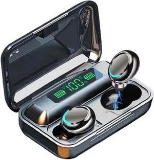 New Wireless Earbuds Bluetooth 5.0 Headset, IPX7 Waterproof, LED Battery Display auriculares,140 Hours Play time with Charging Box, 3D Stereo Audio Full Touch Screen Headset with Microphone