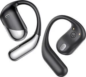 Open Ear Bluetooth 5.4 Headphones, Wireless Earbuds Sport Over Earphones with Ear Hooks 50H Playtime Ear Buds LED Display Charging Case, Waterproof Design for Running Fitness Walking