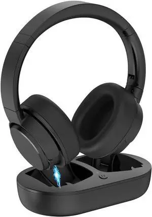 Wireless TV Headphones, TV Headphones Wireless for Seniors with Transmitter Charging Base, Bluetooth Headphones Compatible with All TVs, No Audio Delay, Plug and Play, Gift for the Elderly/Parents