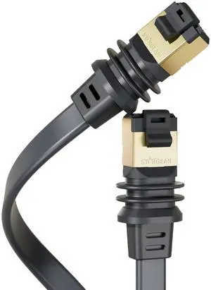 Starlink Gen 3 Flat Cable, 32.8FT Ethernet Cable Flat Shielded Compatible with Standard Starlink Dish and Mini Starlink, Easier Passing Through Doors and Windows Waterproof 10M