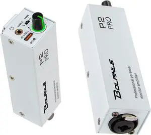 P2 USB C Portable in Ear Monitor Amplifier, Headphone Amp with XLR and TRS Input 3.5mm Output, Headphone Amplifier with Stereo/Mono Switch for Keyboardists, Drummers, Guitar (Single Channel-White)