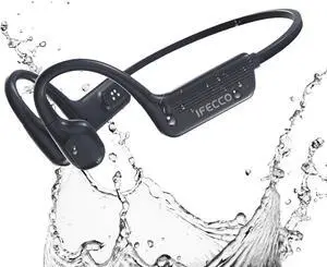 IFECCO Waterproof Headphones for Swimming Bone Conduction Headphones Bluetooth 5.4,IP68 Waterproof Earbuds Underwater,Open Ear Earbuds with 32G MP3 for Swimming Cycling Running