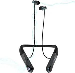 Hmusic H08 Neckband Headphones Bluetooth 6.0,Wireless Neckband Earbuds,Voice Return Mic,35H Battery Life,IPX5 Waterproof,Power Display,Call Alerts,Around the Neck Magnetic Earphones for Singing,Sports