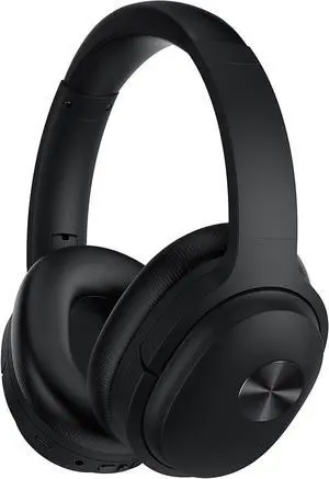 SE7 Active Noise Cancelling Headphones Bluetooth Wireless Over Ear, Deep Bass, Comfortable Protein Earpads, 30 Hours Playtime for Travel/Work, Black