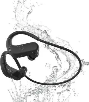 IPX8 Waterproof Swimming Headphones-Bone Conduction Headphones, Built-in 8G Memory, in Ear Underwater Earbuds, Wireless Earphones Bluetooth 5.4, 8H Playtime, Waterproof Earbuds for Swimming, Running