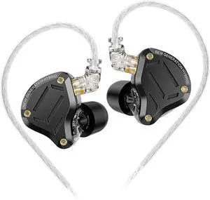 KZ ZS10 PRO 2 in Ear Monitor Headphones with 4-Level Tuning Switch, 1DD+4BA Hybrid Gaming Earbuds, HiFi Audiophile IEM Earphones, Studio-Grade Sound for Musicians/Stage Monitoring (Black Without Mic)