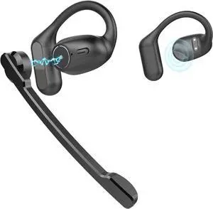 Open-Ear Business Bluetooth Headset : Features a Detachable Microphone and a Multi-Microphone Design for Ultra-Clear Calls. Bluetooth 6.0, Suitable Office use,Driving,Meetings