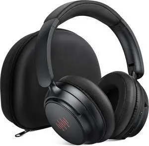 Active Noise Cancelling Headphones Wireless Bluetooth 5.4 Over-Ear ANC Headset for Students Gaming Online Classes Travel Airplane Hi-Res Sound Foldable for Samsung TV QLED iPhone 16 iPad Google Black