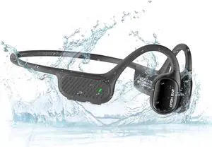Swimming Earbuds Bone Conduction Wireless Bluetooth Headphones Waterproof IPX8 Underwater Open Earphones with Built-in 32GB Memory MP3 Player 8 Hours Playtime Sports Headset for Running Gym