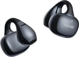 NANK Ultra Clip On Earbuds, Wireless Bluetooth 5.4 Wireless Open Ear Clip-on Headphones, Adaptive Comfort & Secure Fit, AI Noise Cancelling Calls, 24H Playtime, IPX5 Waterproof for Workdays Sports