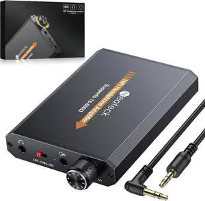 Neoteck Amplifier 16-600 Ohm Portable Headphone Amplifier,3.5mm Jack Rechargeable Headphone Amp with Volume Control,Two-Stage Gain Switch, Headset Amplifier for PC/CD/MP3/MP4 Players