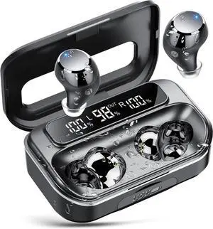 Ear buds Wireless Bluetooth Earbuds Bluetooth 5.3 Headphones with LED Power Display 128H Playtime in-Ear 2024 Earphones IPX7 Waterproof Sport Wireless Earbuds with Noise Cancelling Mic for iOS/Android