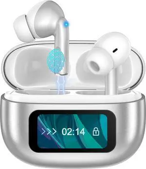 AI Language Translation Wireless Earbuds,3-in-1 Real-Time Translator Earbud 144 Languages & Accents with LCD Smart Touch Screen,Bluetooth 5.4 Translation Headphones Device for Travel/Business/Learning