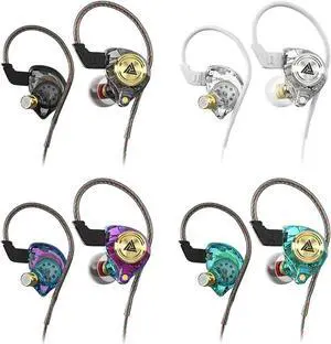 Wired Gaming Earbuds 4 Pack, Ak3file in Ear Monitors, Deep Bass Sound Wired Earbuds, HiFi in Ear Headphones with 1DD 10mm Dynamic Driver, IEM for Music Gaming Video Calling (Four Colors)